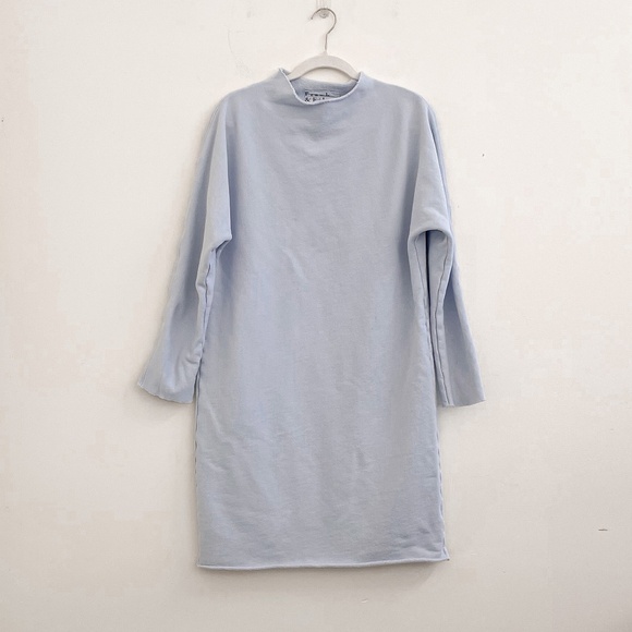 Frank & Eileen Izzie Triple Fleece Funnel Neck Dress Ice L NWOT - Picture 5 of 9